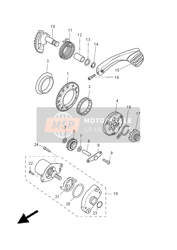 Yamaha CS50Z 2015 Starter voor een 2015 Yamaha CS50Z